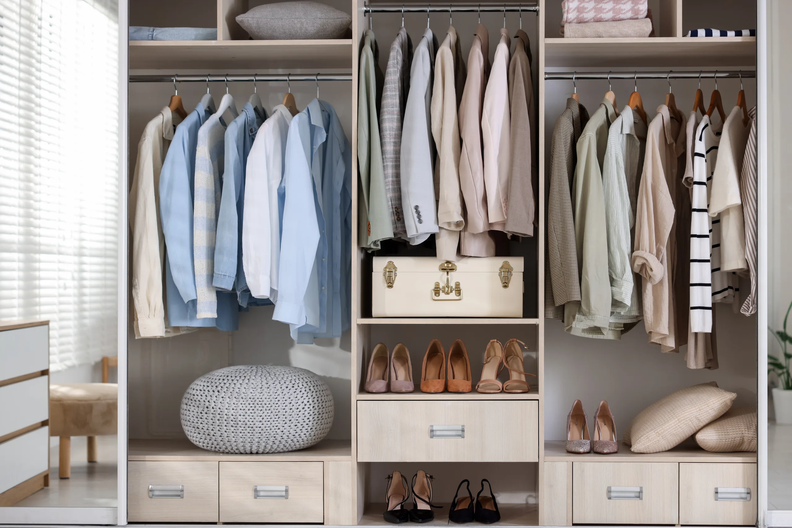 An organized closet