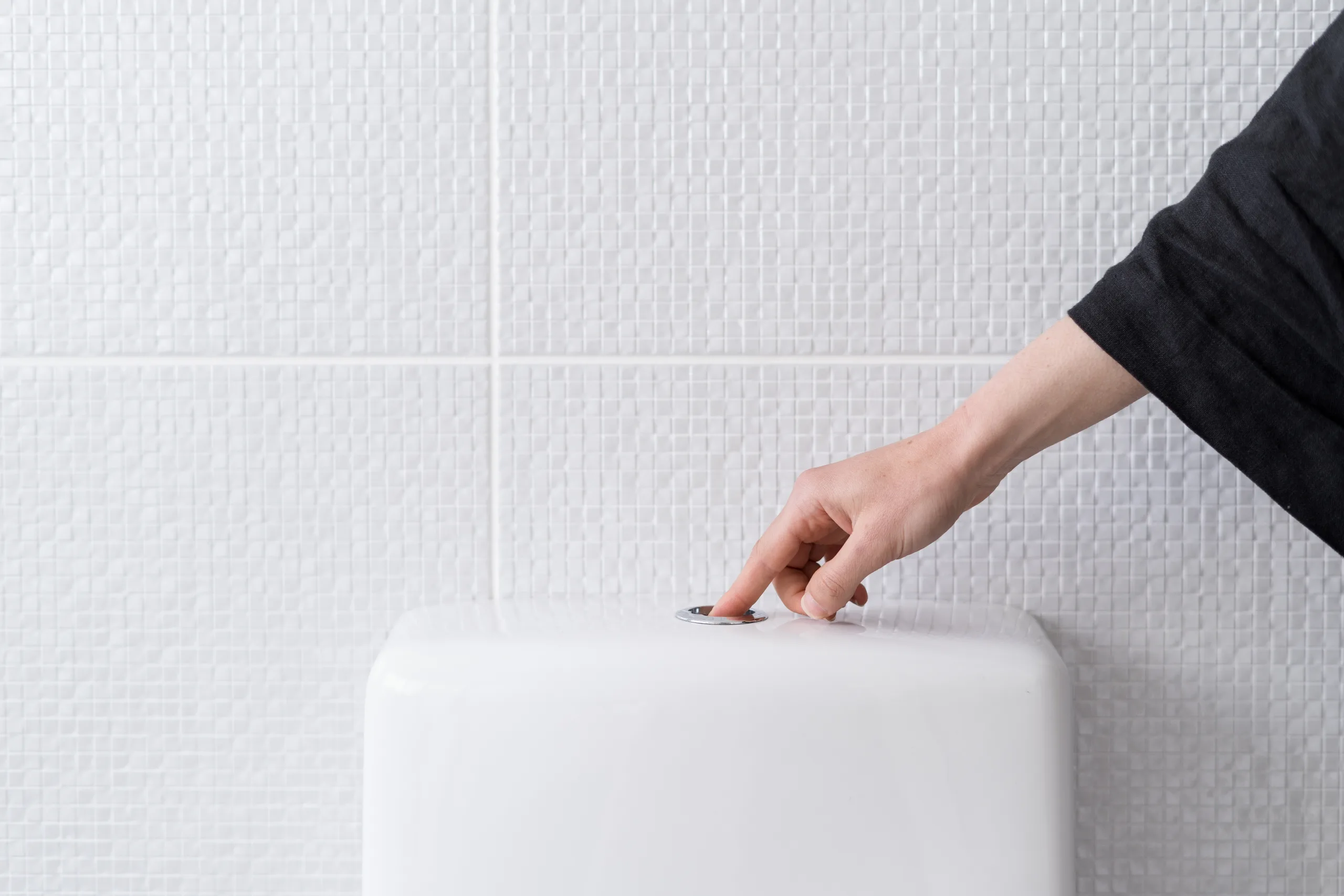 A clean toilet bowl
