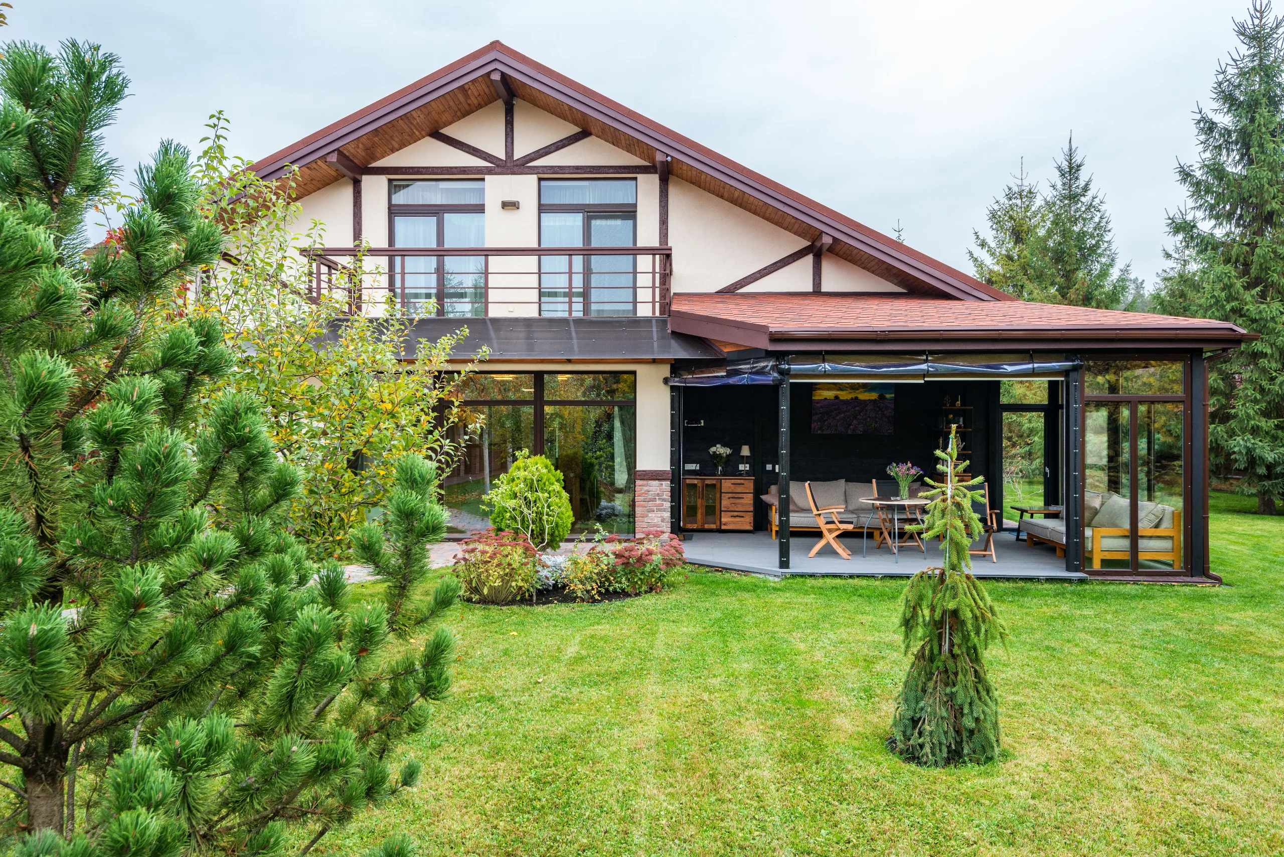 A home and garden setting